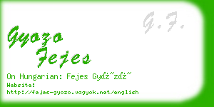 gyozo fejes business card